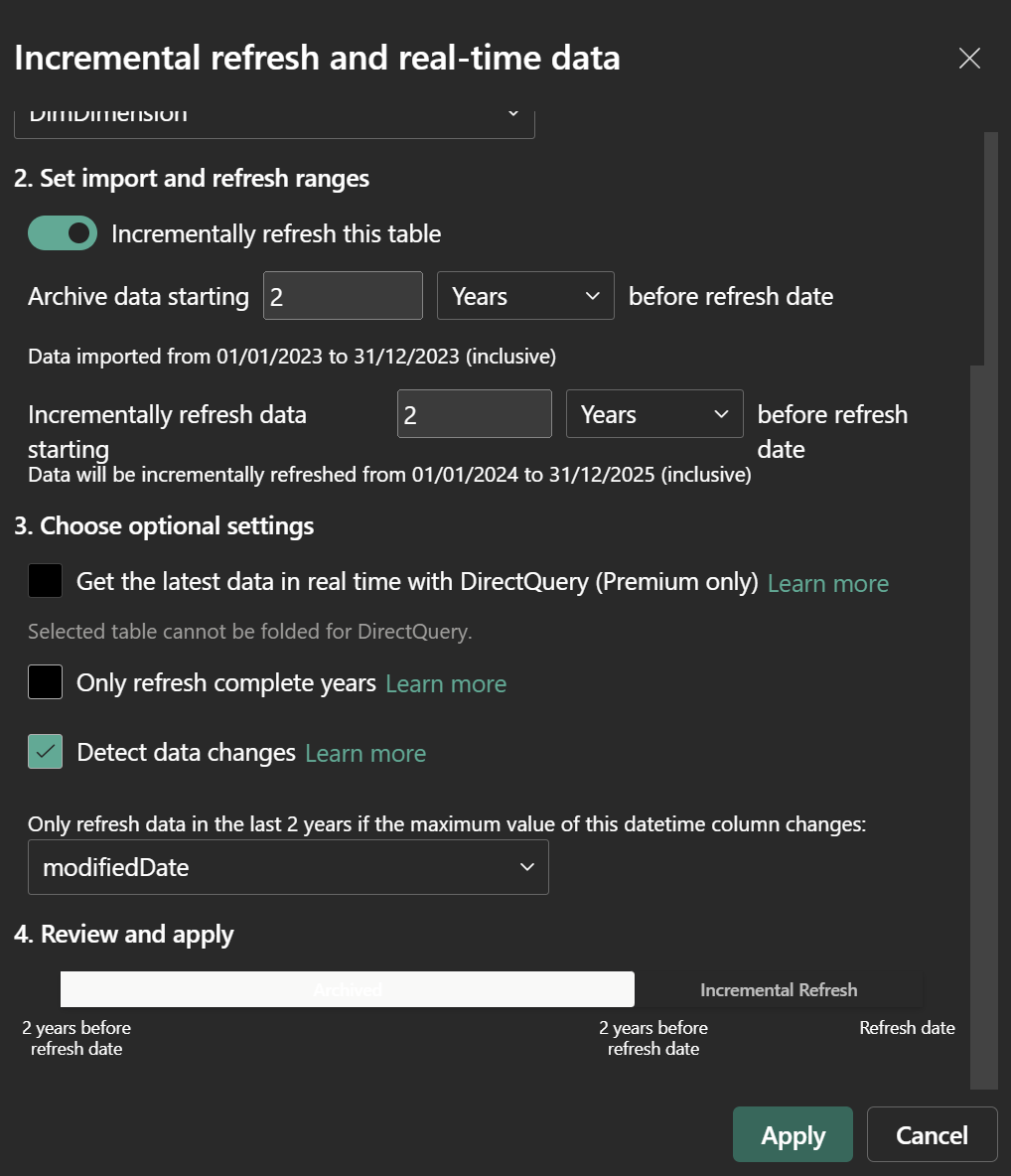 Incremental Refresh Power BI