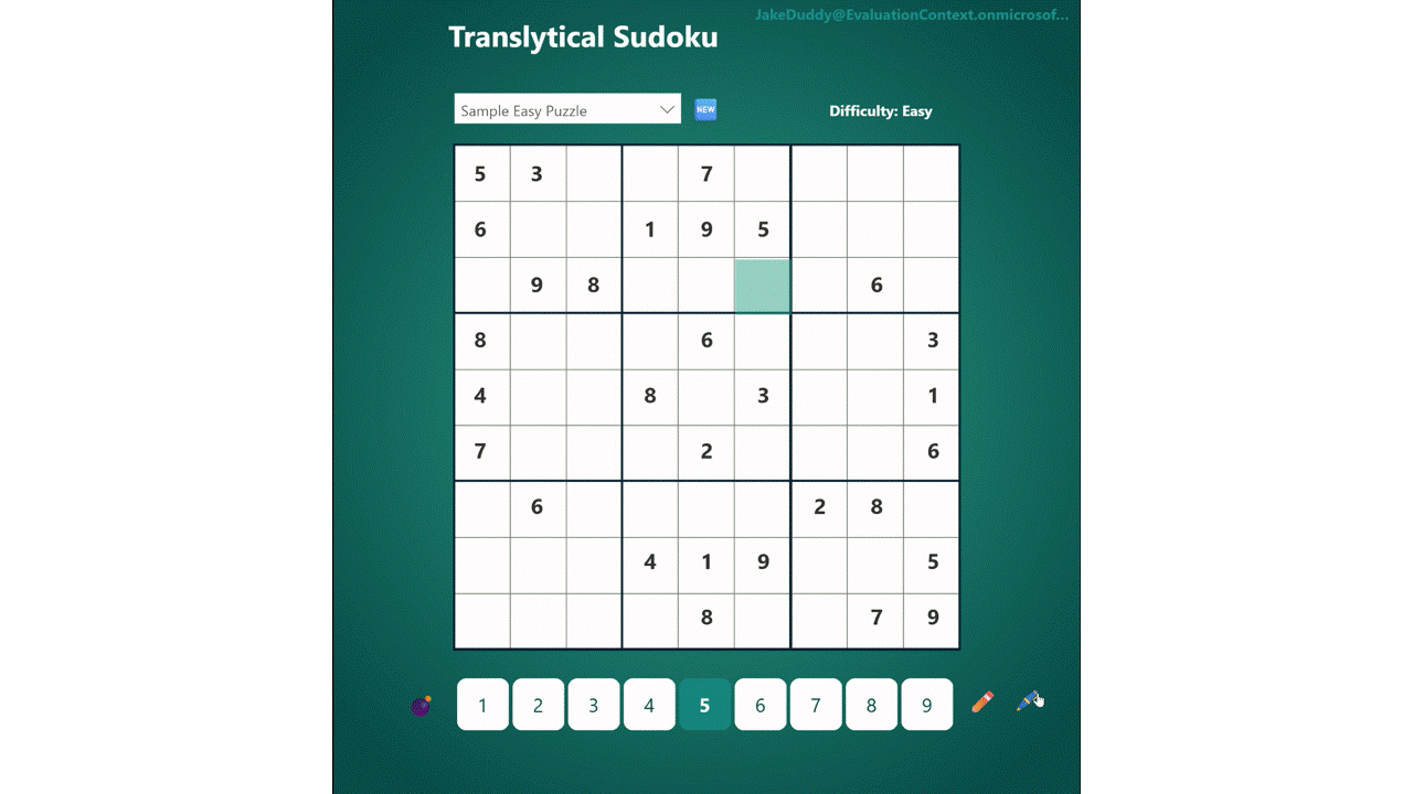 Translytical Sudoku